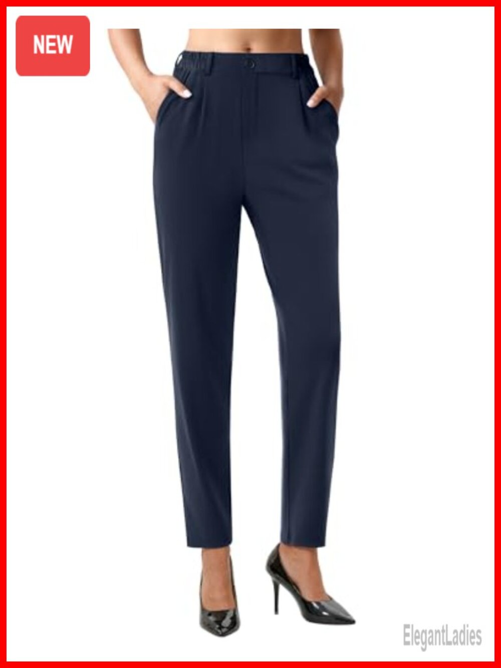 COPYLEAF Stretchy Ankle Dress Pants Pleated Front Business Casual Work Pants